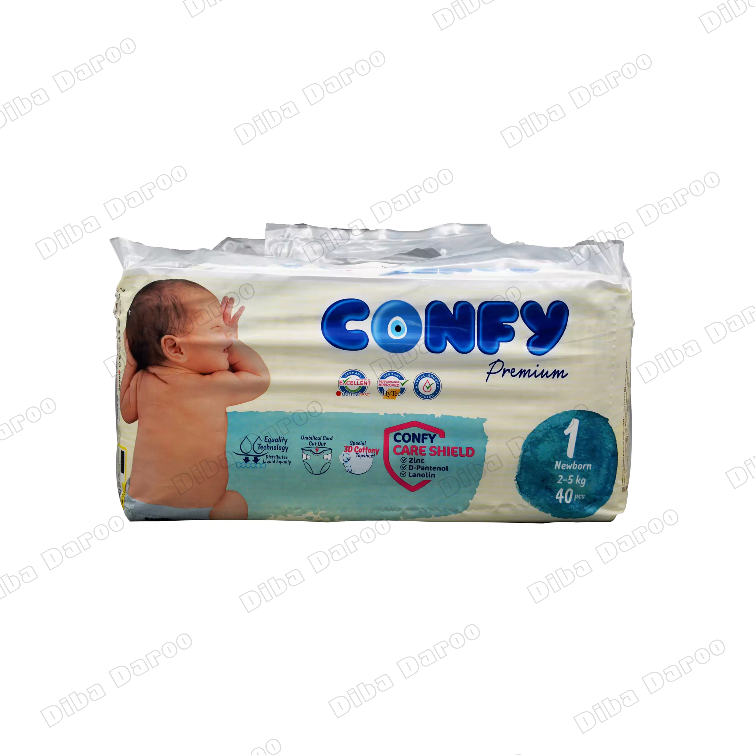4944253 copy پوشک کانفی سایز 1 بسته 40 عددی - تصویر 1
