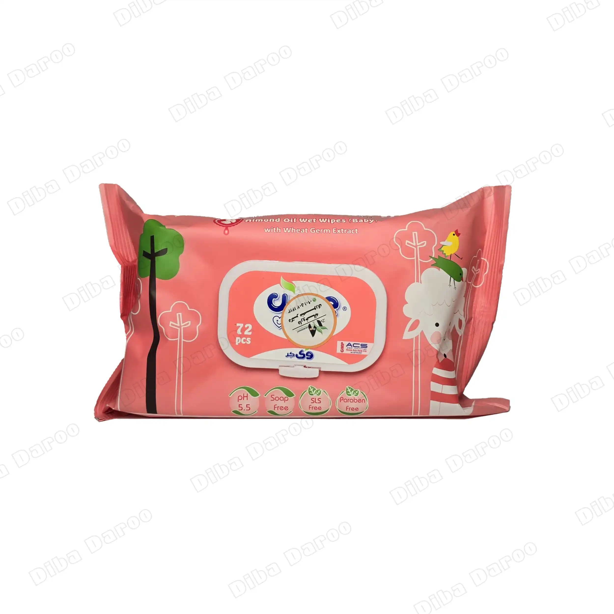 دیبادارو11 (329) دستمال مرطوب کودک وی کر حاوی روغن بادام ۷۲ عدد - تصویر 1