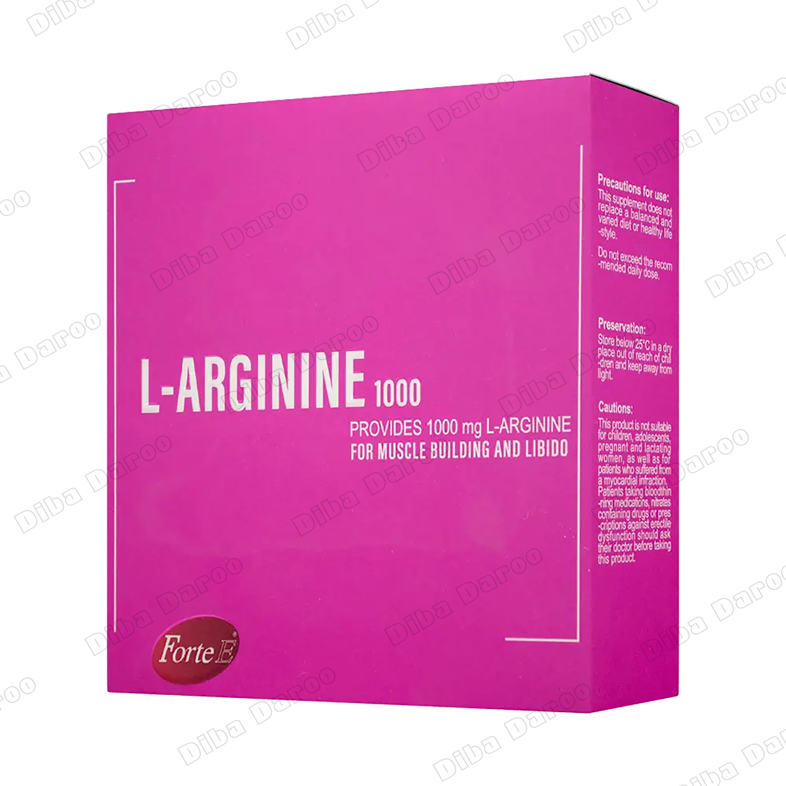 forte-e-l-arginine-1000mg-1 copy ال آرژینین 1000 فورت ای 10 عدد - تصویر 1
